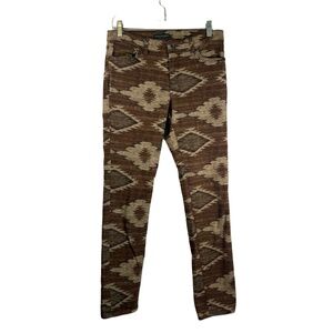 Lauren Ralph Lauren Pants Size 6 Brown Aztec Southwestern Skinny Jeans Vintage